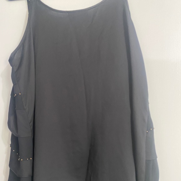 PLUS sized Cute and sexy black tiered embellished camisole/tank  NWT 18 - Picture 6 of 8